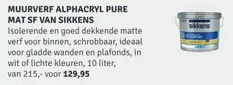 Nijhof Muurverf alphacryl pure mat sf van sikkens aanbieding