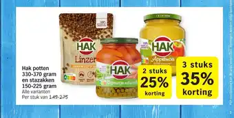 Albert Heijn Hak potten 330-370 gram 3 stuks Alle varianten aanbieding