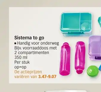 Albert Heijn Sistema to go 350 ml aanbieding