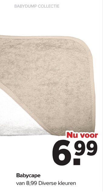 Baby-Dump Babycape aanbieding