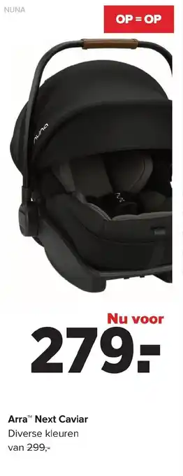 Baby-Dump Nuna Arra Next Caviar aanbieding