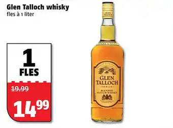 Poiesz Glen Talloch whisky 1liter aanbieding