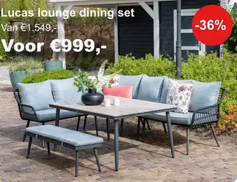 Tuinmeubelland Lucas lounge dining set aanbieding