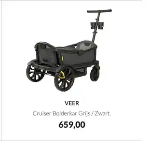 Babypark Veer Cruiser Bolderkar Grijs / Zwart aanbieding