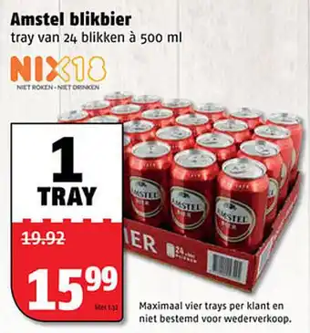 Poiesz Amstel blikbier 500ml aanbieding