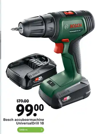 GAMMA Bosch accuboormachine UniversalDrill 18 aanbieding