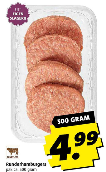Boni Runderhamburgers aanbieding