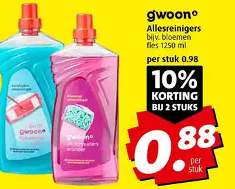 Boni gwoono Allesreinigers aanbieding