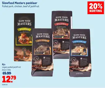 Makro Slowfood Masters panklaar Pulled pork, chicken, beef of jackfruit aanbieding