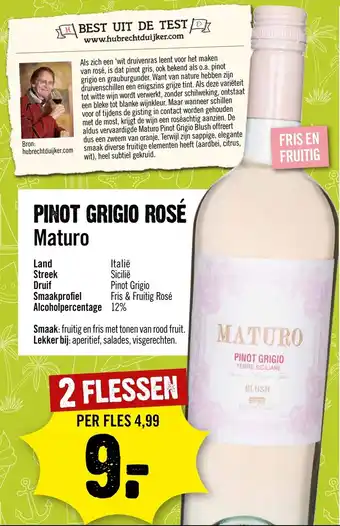 Dirck 3 Maturo Pinot Grigio Rose aanbieding