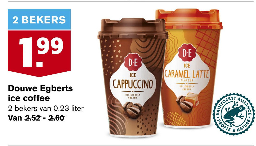 Douwe Egberts ice coffee aanbieding bij Hoogvliet