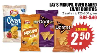 MCD Supermarkt Lay's mixups, oven baked en/of doritos aanbieding