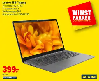 Makro Lenovo 15.6" laptop aanbieding