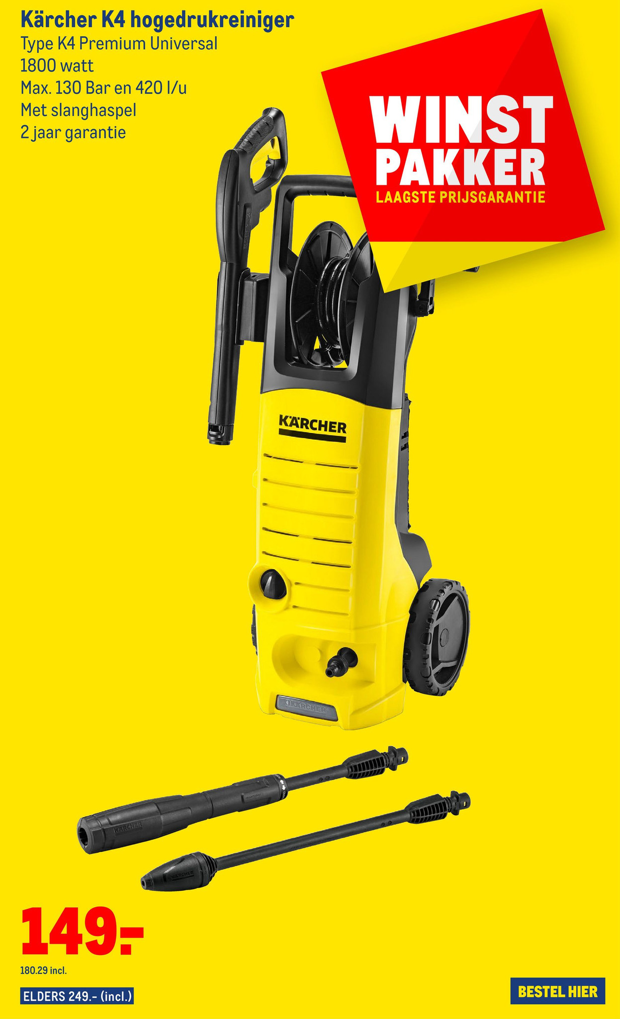 Kärcher K4 hogedrukreiniger Type K4 Premium Universal aanbieding bij Makro