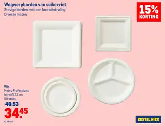 Makro Wegwerpborden van suikerriet aanbieding