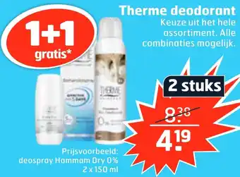 Trekpleister Therme deodorant 150ml aanbieding