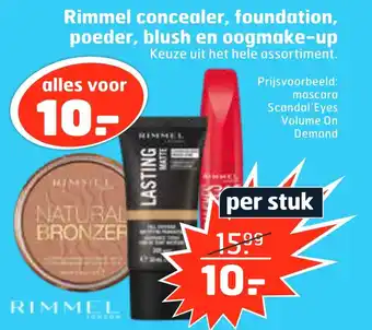 Trekpleister Rimmel concealer, foundation, poeder, blush en oogmake-up aanbieding