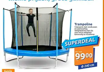 Action Trampoline 240cm aanbieding