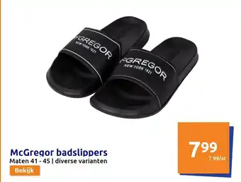 Action McGregor badslippers Maten 41 - 45 aanbieding