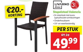 Lidl Livarno home Stapelstoel Valencia aanbieding