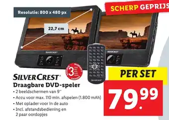 Lidl Silvercrest Draagbare DVD-speler aanbieding