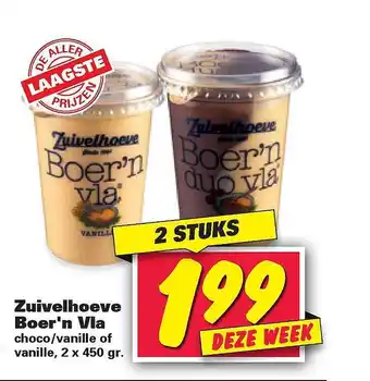 Nettorama Zuivelhoeve Boer'n Vla 450gr. aanbieding