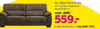 Leen Bakker Bank Milo 2,5-zits 88x205x88 cm aanbieding