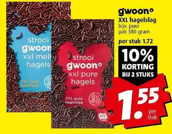 Boni gwoon XXL hagelslag aanbieding