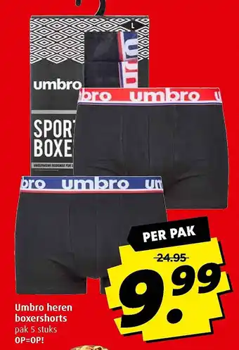 Boni Umbro heren boxershorts aanbieding