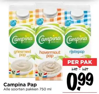 Vomar Voordeelmarkt Campina Pap 750ml aanbieding