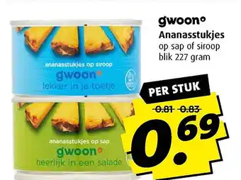 Boni Ananasstukjes aanbieding