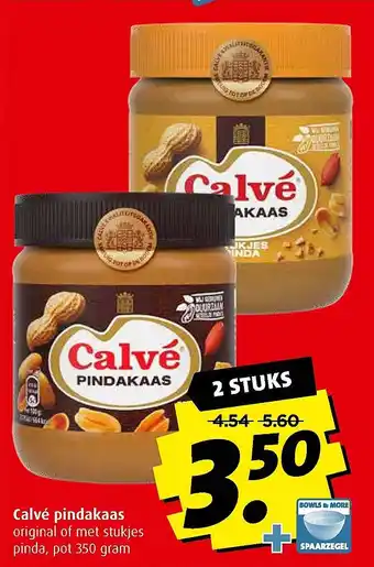 Boni Calvé pindakaas aanbieding