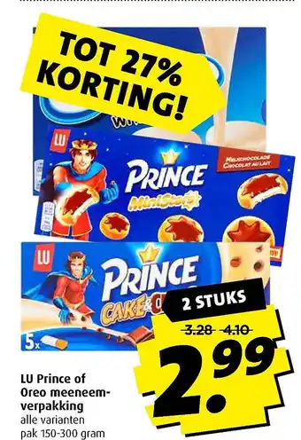 Boni LU Prince of Oreo meeneem- verpakking aanbieding