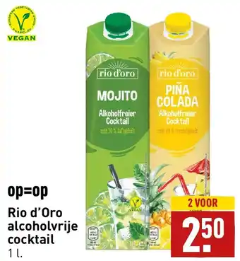 ALDI Rio d'Oro alcoholvrije cocktail 1L aanbieding