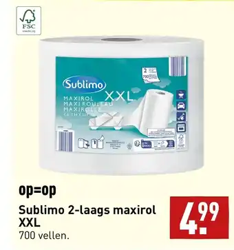 ALDI Sublimo 2-laags maxirol XXL aanbieding