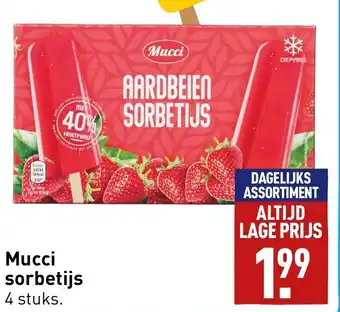 ALDI Mucci sorbetijs aanbieding