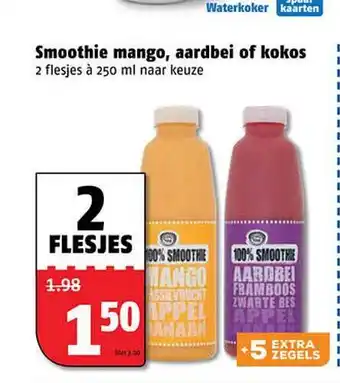 Poiesz Smoothie Mango, Aardbei Of Kokoes 250ml aanbieding