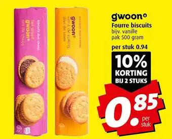 Boni gwoon Fourre biscuits 500g aanbieding