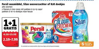 Poiesz Persil Wasmiddel, Silan Wasverzachter Of K2R Doekjes 1+1 Gratis aanbieding