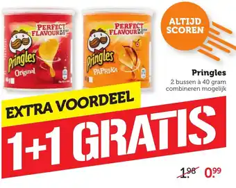 Coop Pringles 2*40g aanbieding