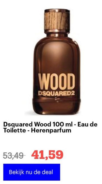 Bol.com Dsquared Wood 100 ml - Eau de Toilette - Herenparfum aanbieding