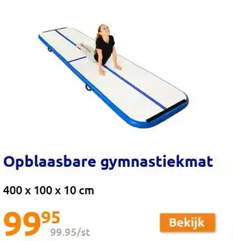 Action Opblaasbare gymnastiekmat aanbieding