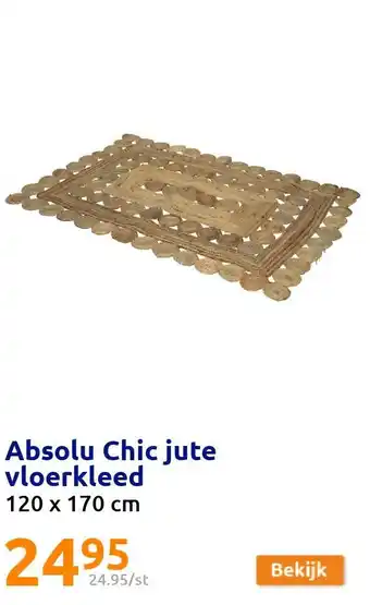 Action Absolu Chic jute vloerkleed aanbieding