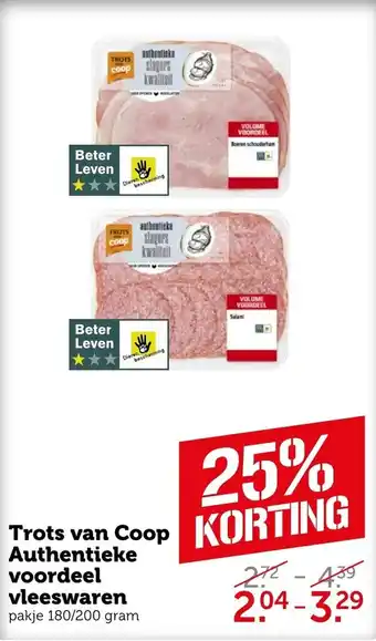 Coop Trots van Coop Authentieke voordeel vleeswaren 180 gram aanbieding