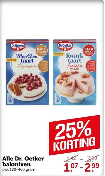 Coop Alle Dr. Oetker bakmixen 180 gram aanbieding