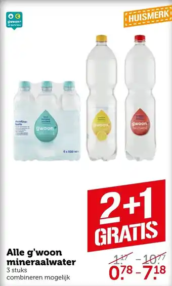 Coop Alle g'woon mineraalwater aanbieding