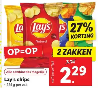 Lidl Lay's chips aanbieding