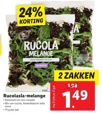 Lidl Rucolasla-melange aanbieding