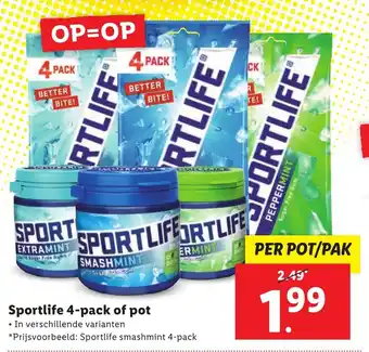 Lidl Sportlife 4-pack of pot aanbieding