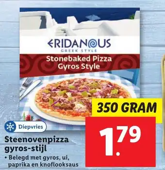 Lidl Steenovenpizza gyros-stijl 350g aanbieding